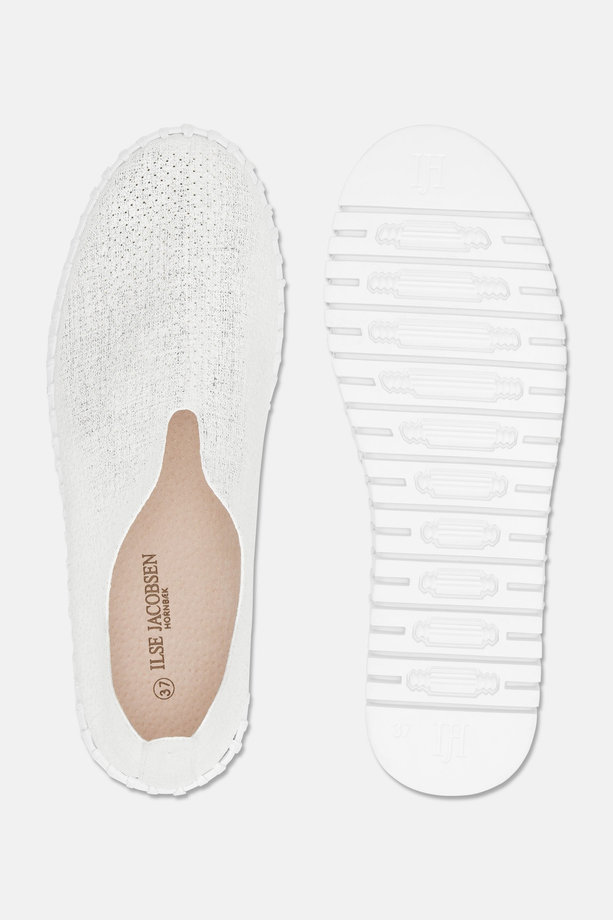 Tulip Plateauschuhe Glitter - White White